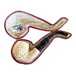 Meerschaum Pipe- Floral Carving case
