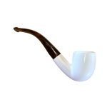Meerschaum Pipe- Smooth Bent Billiard side