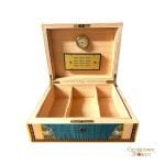 Elie Bleu Flor de Alba Humidor for "75" Cigars- Blue - Image 2