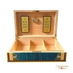 Elie Bleu Flor de Alba Humidor for "110" Cigars- Blue - Image 2