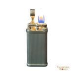 Dunhill Lighter- Unique- Silver Lines with Cigar Burner