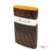 Brizard & Co. Venezia Lighter - Caiman Tobacco and Orange Leather