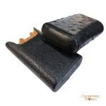 Brizard & Co. Gordo Cigar Case- Black Ostrich - Image 2
