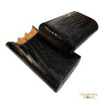 Brizard & Co. Gordo Cigar Case- Lizard Black Leather