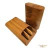 Brizard & Co. Gordo Cigar Case- Carpathian Burl