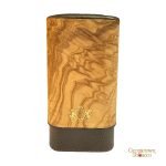 Brizard & Co. Cigar Case II- Olive Wood and Olive Leather