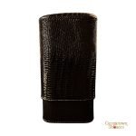 Brizard & Co. Gordo Cigar Case- Lizard Black Leather