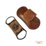 Brizard & Co. "V" Cutter - Walnut and Antique Saddle Leather