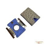 Brizard & Co. Elite Series Cutter- Gray Ostrich and Blue