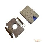 Brizard & Co. Elite Series Cutter- Gray Ostrich and Blue - Image 2