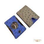 Brizard & Co. Elite Series Cutter- Gray Ostrich and Blue