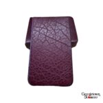 Paul Garmirian Leather Cigar Case | Ducas Paris | Buffalo Bordeaux "Belicoso