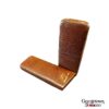 Paul Garmirian Leather Case | Ducas Paris | Lizard Gold "Double Corona"