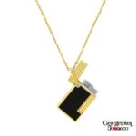 S.T. Dupont Lighter- Lighter Necklace- Black and Gold - Image 2