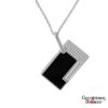 S.T. Dupont Lighter- Lighter Necklace- Black and Chrome